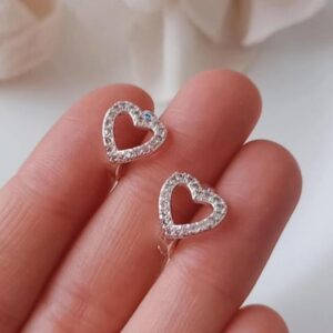 Aros Pauli | Corazón piedras blancas