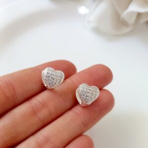 Aros Alba | Corazón piedras blancas