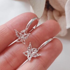 Aros butterfly | Piedras plateadas